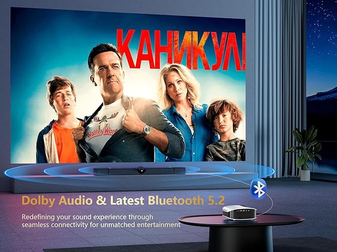 GooDee Smart 4K Projector with 5G WIFI and Bluetooth, Built-in Apps, Dolby Audio - Image 5