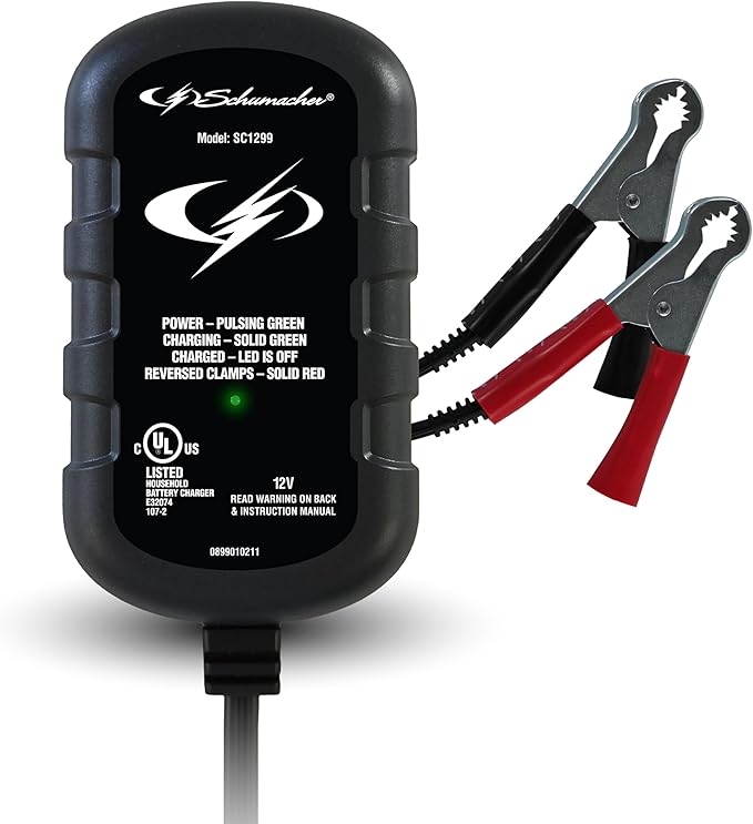Schumacher Electric 0.8A Car Battery Charger and Maintainer, 2-in-1 Solution by SchumacherElectric