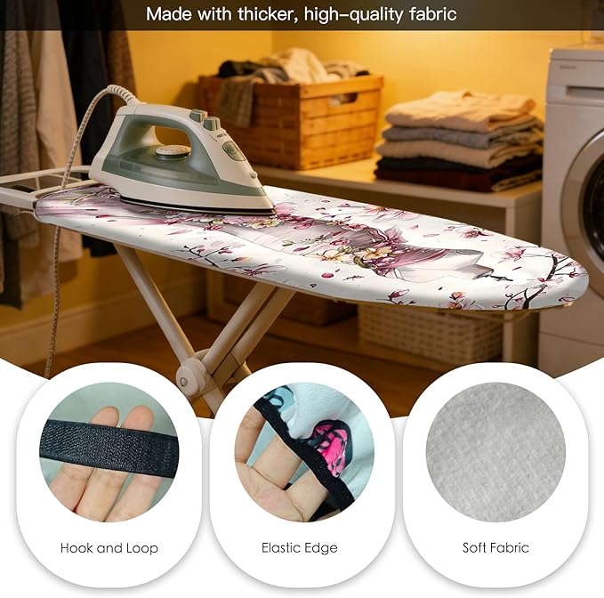 Nuxovilar Ironing Board Cover Needle Cotton 15x54 Inches | Ironing Board Cover - Image 5