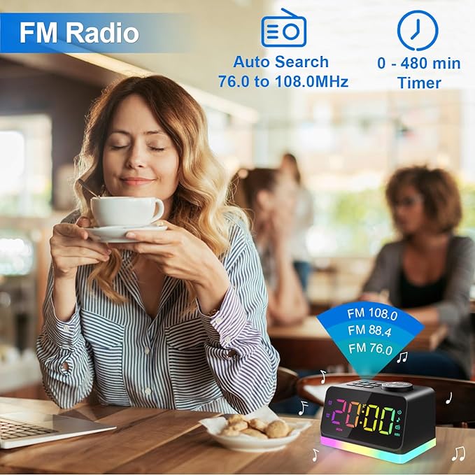 JALL Digital Alarm Clock with FM Radio - Image 2