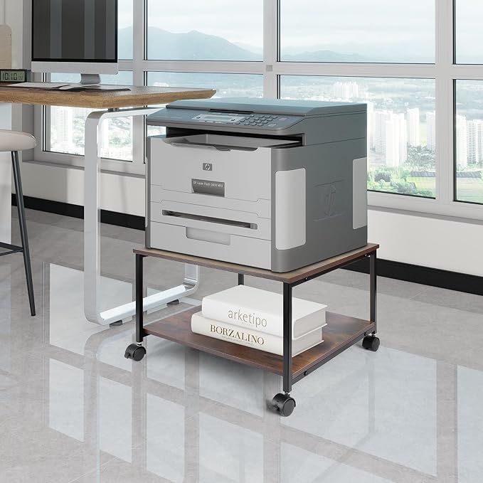 EMERIT Printer Stand, 19.5''x19.5''x12.8'' 2 Tier Large Printer Laser Table - Image 6