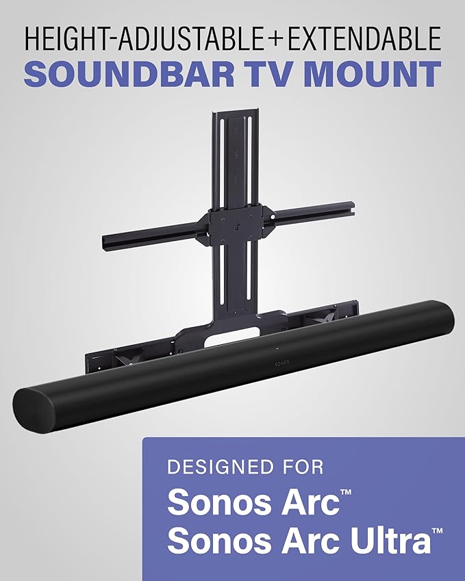 SANUS Soundbar TV Mount for Sonos Arc & Sonos Arc Ultra Soundbar – Depth - Image 2