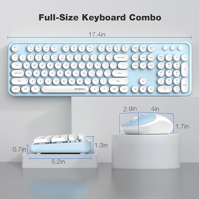MOFII Wireless Keyboard and Mouse Combo, Computer Full Size 2.4G Plug and Play - Image 7