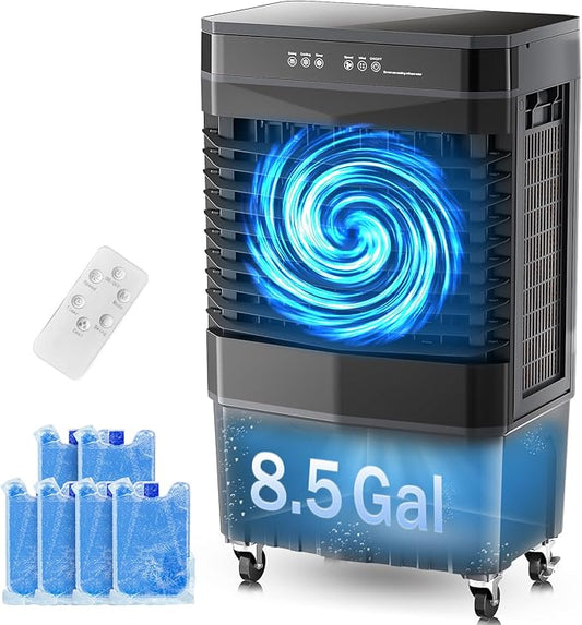 Auertech 8.5 Gal Swamp Cooler, 2800 CFM Portable Evaporative Air Cooler by Auertech