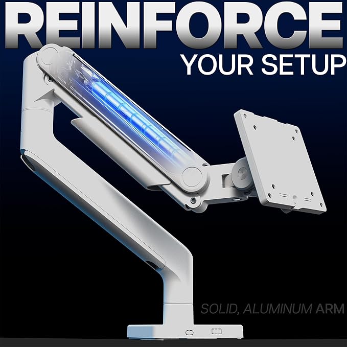 VIVO Heavy Duty Aluminum Ultrawide Monitor Tension Arm - Image 4