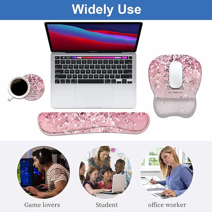 Ergonomic Mouse Pad Wrist Support and Keyboard Wrist Rest Set - Image 7