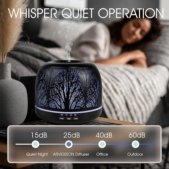 ARVIDSSON 500ml Essential Oil Diffuser, Metal Diffusers - Image 6
