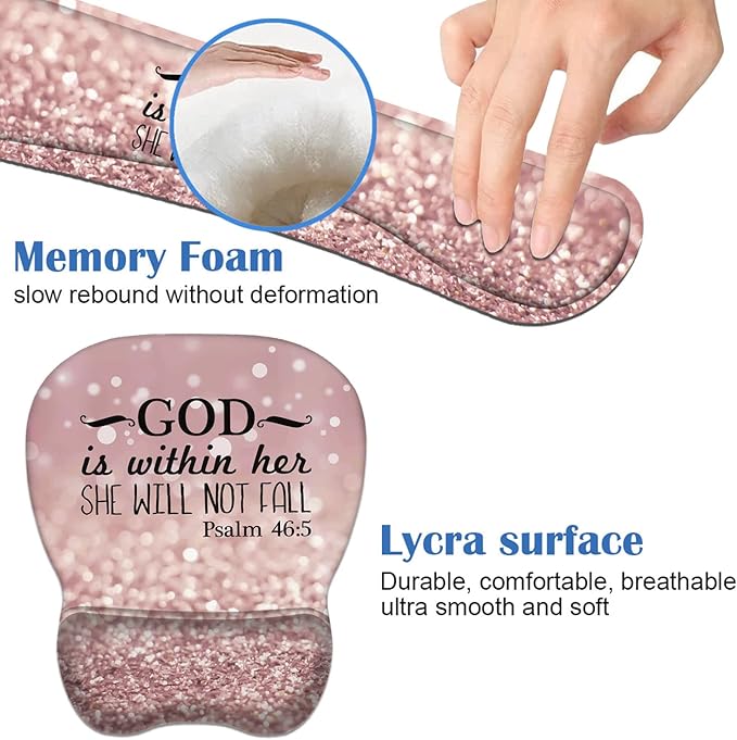 Ergonomic Mouse Pad Wrist Support and Keyboard Wrist Rest Set - Image 6