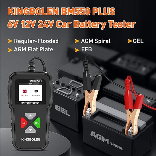 KINGBOLEN BM550 Plus 6V-24V 100-2000 CCA Car Battery Tester, Voltage Waveform - Image 2