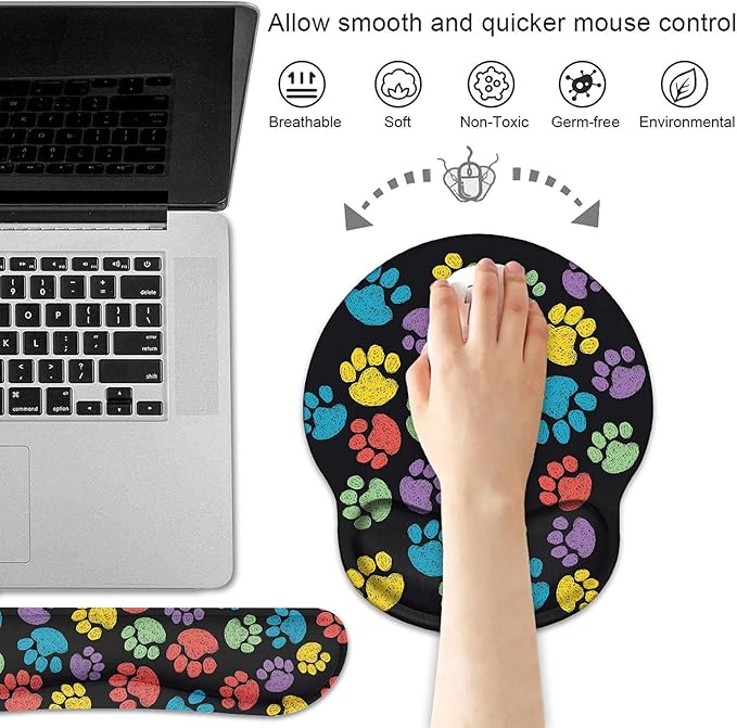 Keyboard Wrist Rest and Mouse Pad Wrist Support Set - Image 2