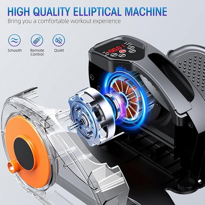 GUGTTR Under Desk Elliptical Machine, Electric Elliptical Leg Exerciser - Image 2