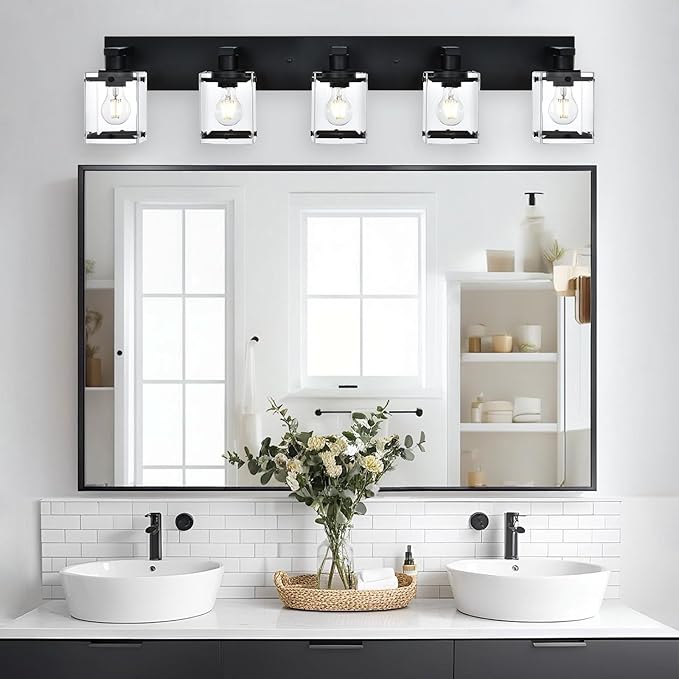 WINSHEN 5-Light Modern Vanity Lighting, E26 Bulb Base - Image 2