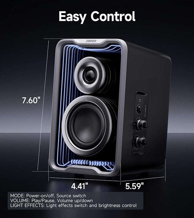 Edifier QR30 2.0 Desktop Active Speaker, Compact Bluetooth V5.4 Computer - Image 7