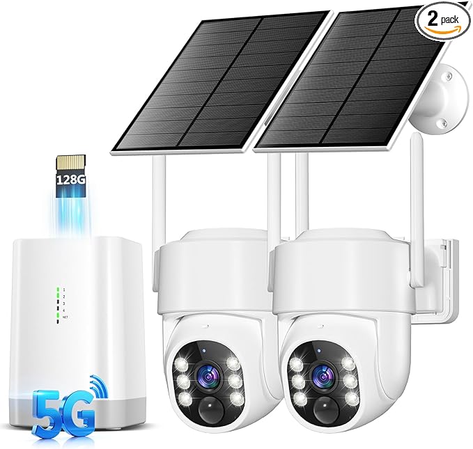 Security Cameras Wireless Outdoor 5G& 2.4G, No Subscription, 2 Cam-Kit by STARTWITHGianteye