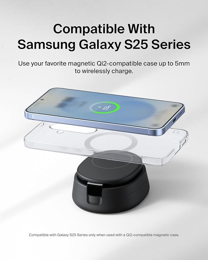 Belkin MagSafe Charger Compatible, 2-in-1 Qi2 Wireless Charging Station 15W - Image 7