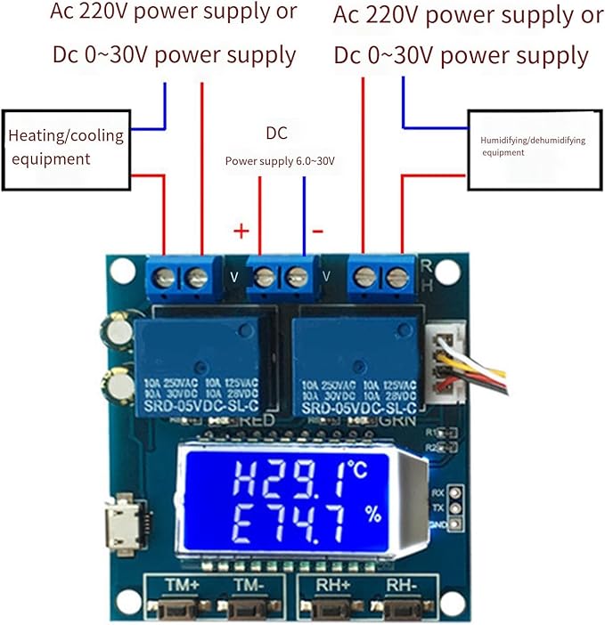 Double Output Digital Display Temperature Humidity Control Module Easy Read -20 - Image 6