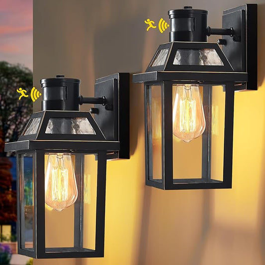 Yisuro Motion Sensor Outdoor Wall Lights, Porch Light Outdoor 3 Lighting Modes by YISURO
