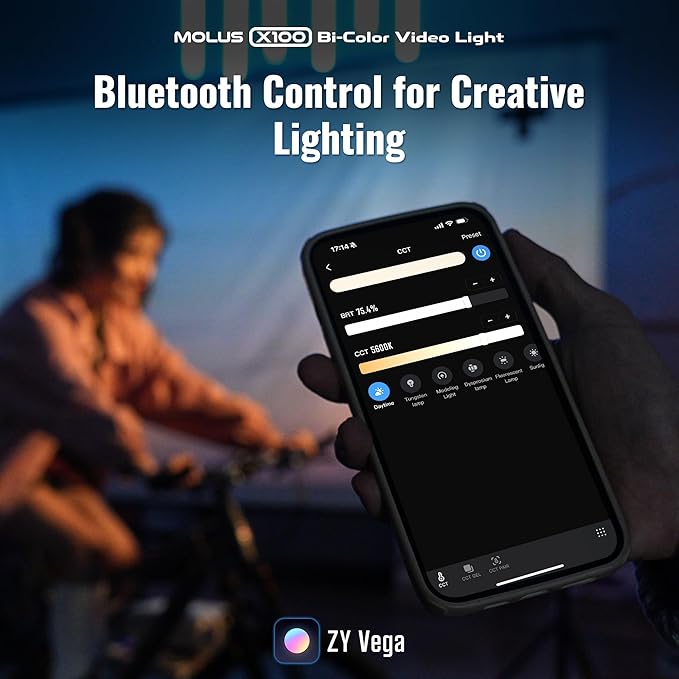 ZHIYUN MOLUS X100 Bi-Color Pro 100W Video Light V2 Upgraded Version - Image 4