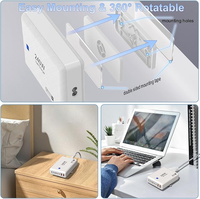 240W Fast Charging Blocks, 8-Port Charging Station - Image 5