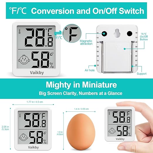 Indoor Humidity Meter Hygrometer 3Pack, Room Thermometer - Image 3