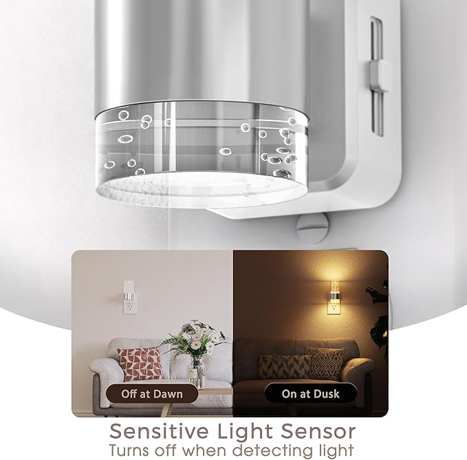 Briignite Night Light, 2 Pack Dimmable Night Lights Plug into Wall, Bubble - Image 2