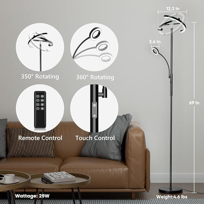 SIBRILLE LED Floor Lamp for Living Room - Image 2