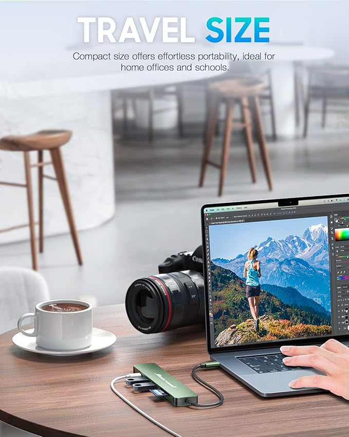 Hiearcool USB C Hub, USB-C Adapter, 7 in 1 USBC to HDMI Multi-Port Adapter - Image 6