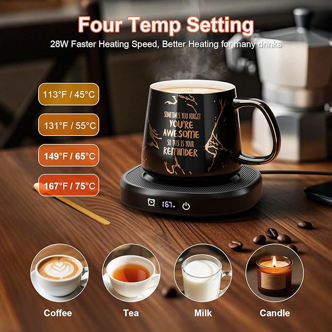 Coffee Mug Warmer, You are Awesome Mug - Image 2
