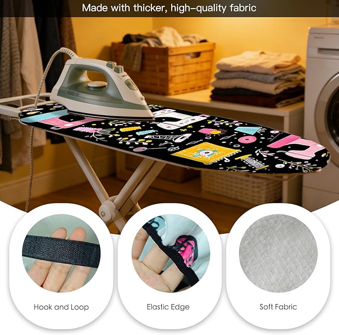 Nuxovilar Ironing Board Cover Needle Cotton 15x54 Inches | Ironing Board Cover - Image 5