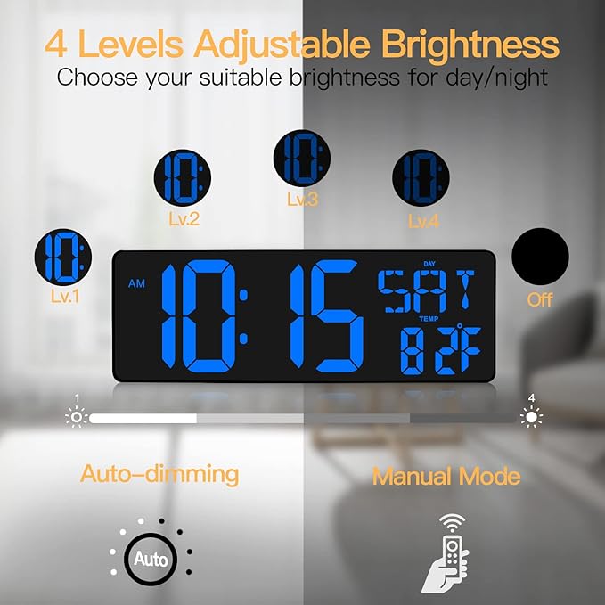 XREXS Large Digital Wall Clock - Image 5