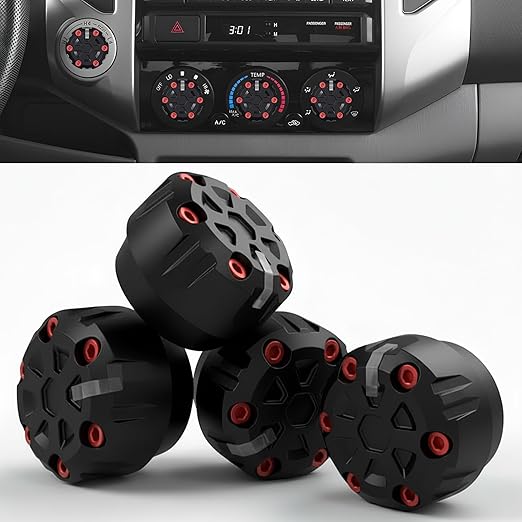 4 Pack - 2nd Gen Tacoma Accessories AC Knob Upgrade - 2005, 2015 Tacoma Climate by DUBBSHARDWARE