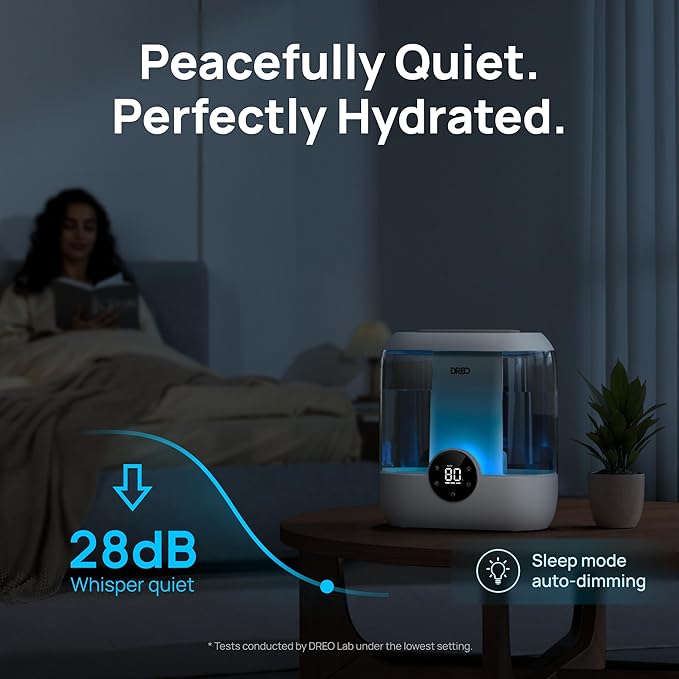 DREO 6L Top Fill Humidifiers for Bedroom, 60H Runtime 28 dB Quiet Supersized - Image 7