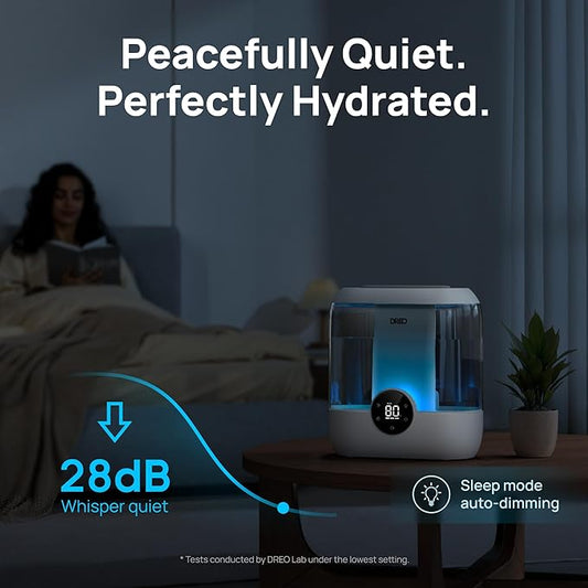 DREO 6L Top Fill Humidifiers for Bedroom, 60H Runtime 28 dB Quiet Supersized - Image 7