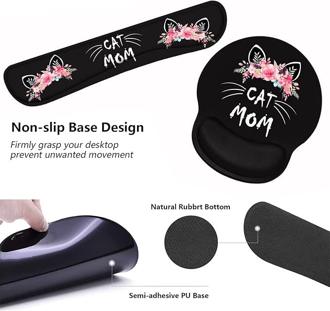 Keyboard Wrist Rest and Mouse Pad Wrist Support Set - Image 4