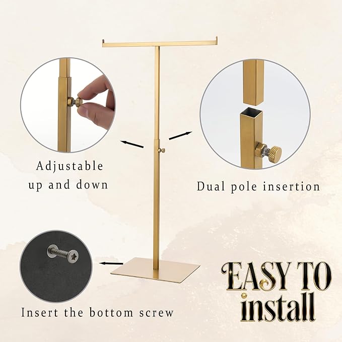 MCKECHSION Display Stand Stainless Steel Jewelry Towers Bag Stand Tabletop - Image 7