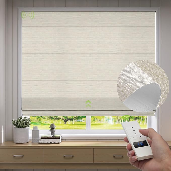 ZSTARR Smart Roman Shades Rechargeable Motorized Blinds by ZSTARR