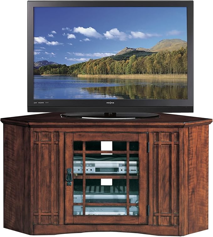 Leick Home 82285 Mission Corner TV Stand Made from Solid Wood, One Door and by LeickFurniture
