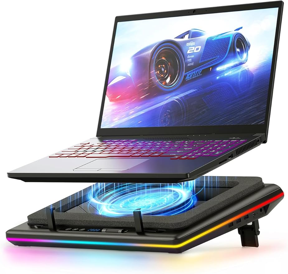 llano V12 RGB Laptop Cooling Pad, Gaming Laptop Cooler by llanoforabetterlife