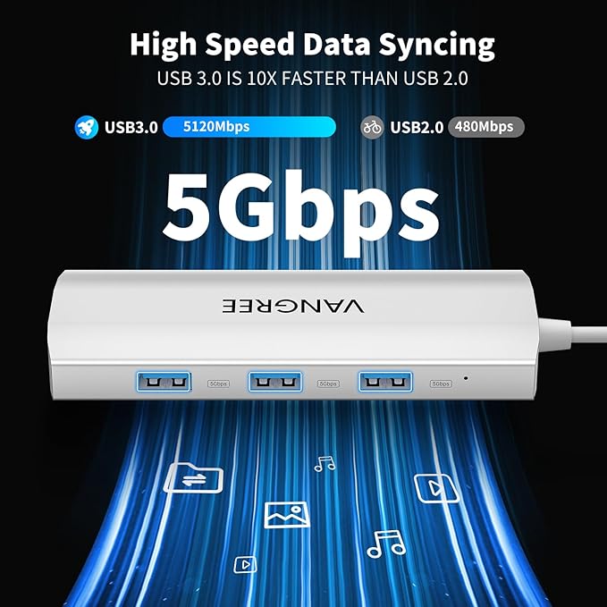 USB C Hub 8 in 1 Multiport Adapter, 3 USB 3.2 Gen 2 Ports - Image 8