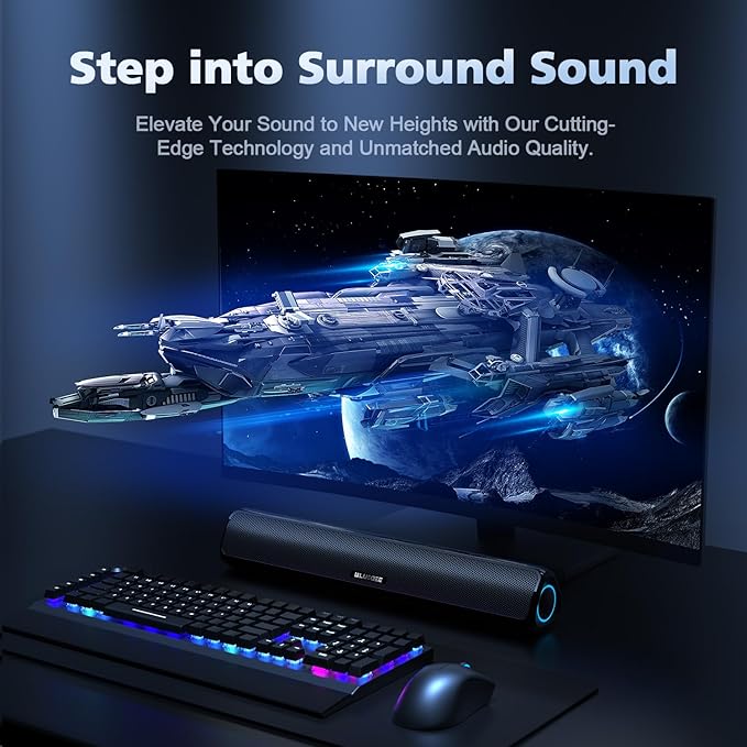 Computer Speakers for Desktop PC, HiFi Stereo Poratble 5.3 Bluetooth Computer - Image 6