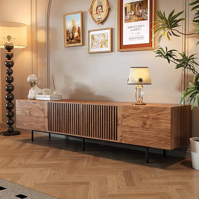 Pajiasen 94.48″ Mid Century Modern Walnut TV Stand by pajiasen
