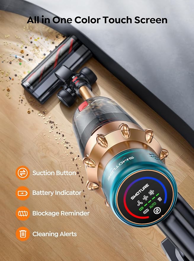 Cordless Vacuum Cleaner, 600W 50KPA 65 Mins Runtime Self-Standing Vacuum - Image 7