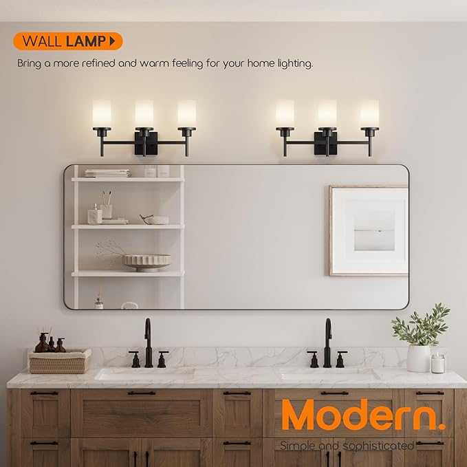 AONEON Vanity Lighting Fixtures Oil Rubbed Bronze 3-Light - Image 2