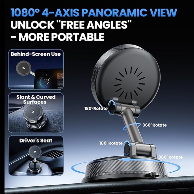 360° Adjustable Radio Magnetic Suction Phone Holder - Image 2