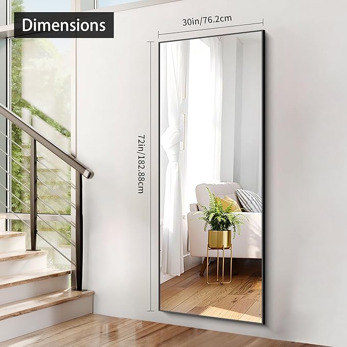 30x72inch Bathroom Mirror, Large Rectangular Wall Mirrors - Image 6