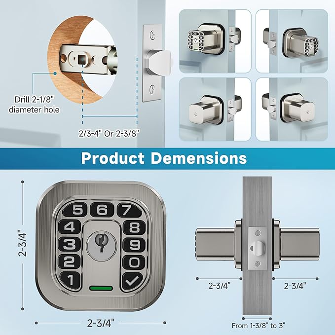 Richelock Fingerprint Door knob, Smart Biometric Door Lock - Image 5