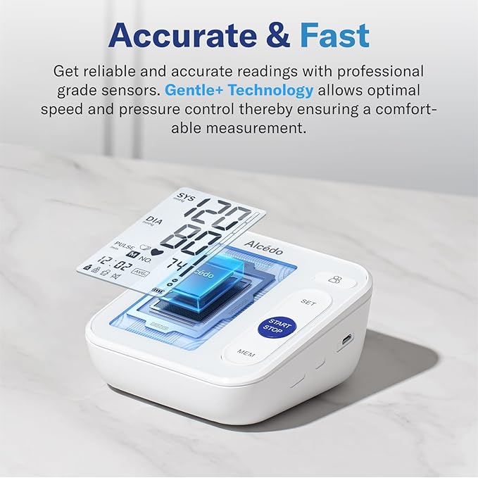 Alcedo Blood Pressure Monitor for Home Use, Automatic Digital BP Machine - Image 2