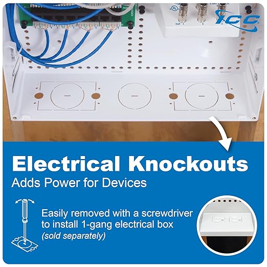 ICC 14” Plastic Structured Wiring Enclosure, Media Enclosure - Image 6