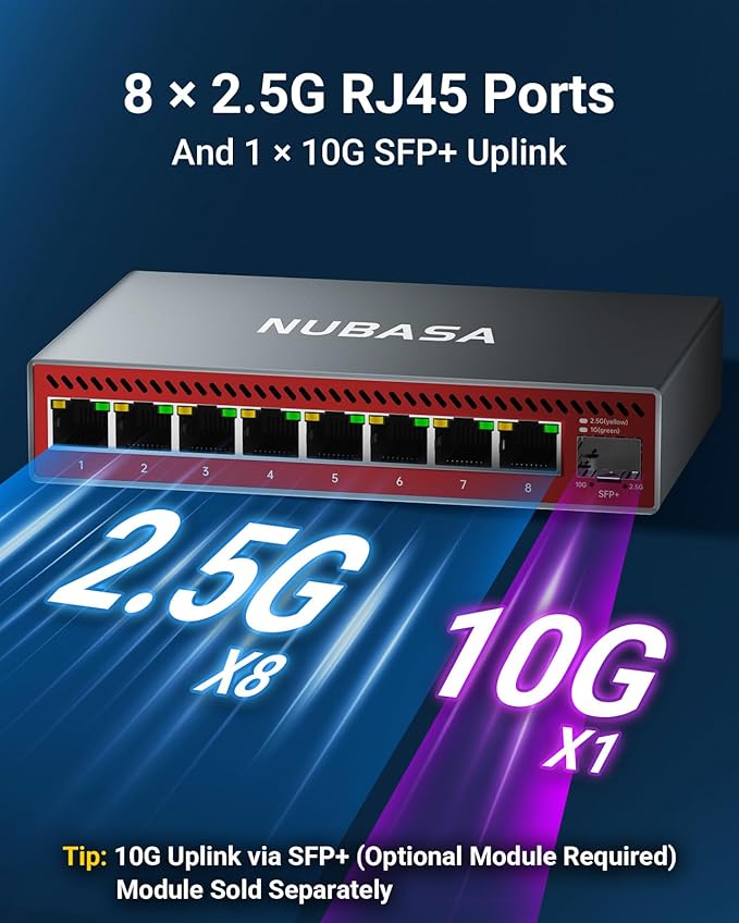 NUBASA 8-Port 2.5Gb Switch - Image 3