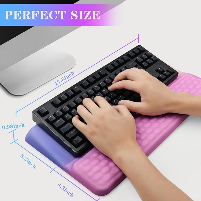 Computer Keyboard Stand with Wrist Rest, Ergonomic Tilted Keyboard Holder - Image 6